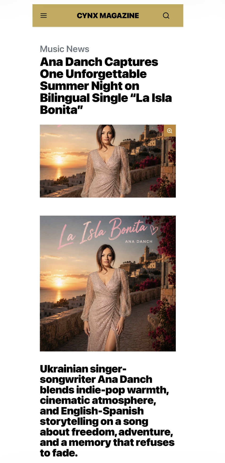 CYNX Magazine – Ana Danch – La Isla Bonita (2026)