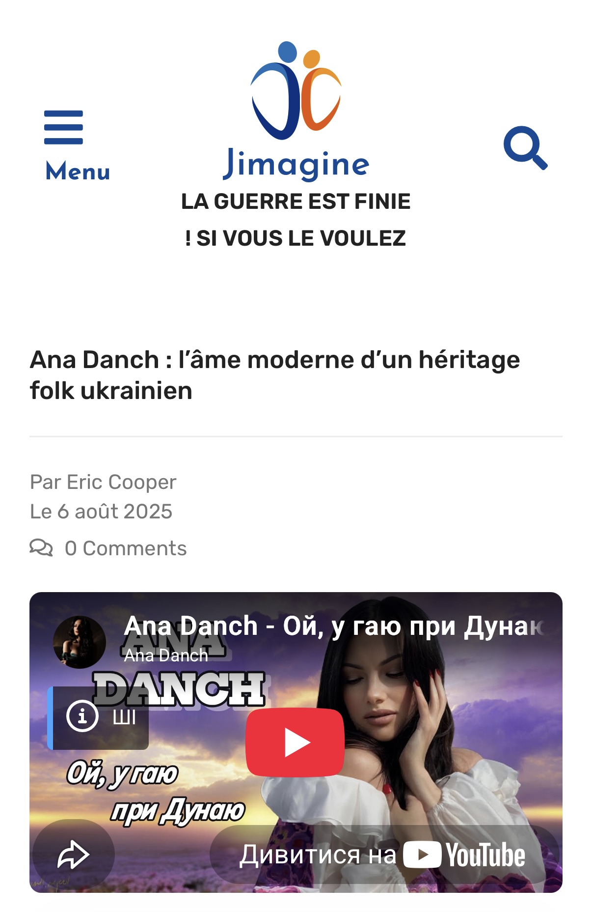 J'imagine Artist Profile – Ana Danch (2025)