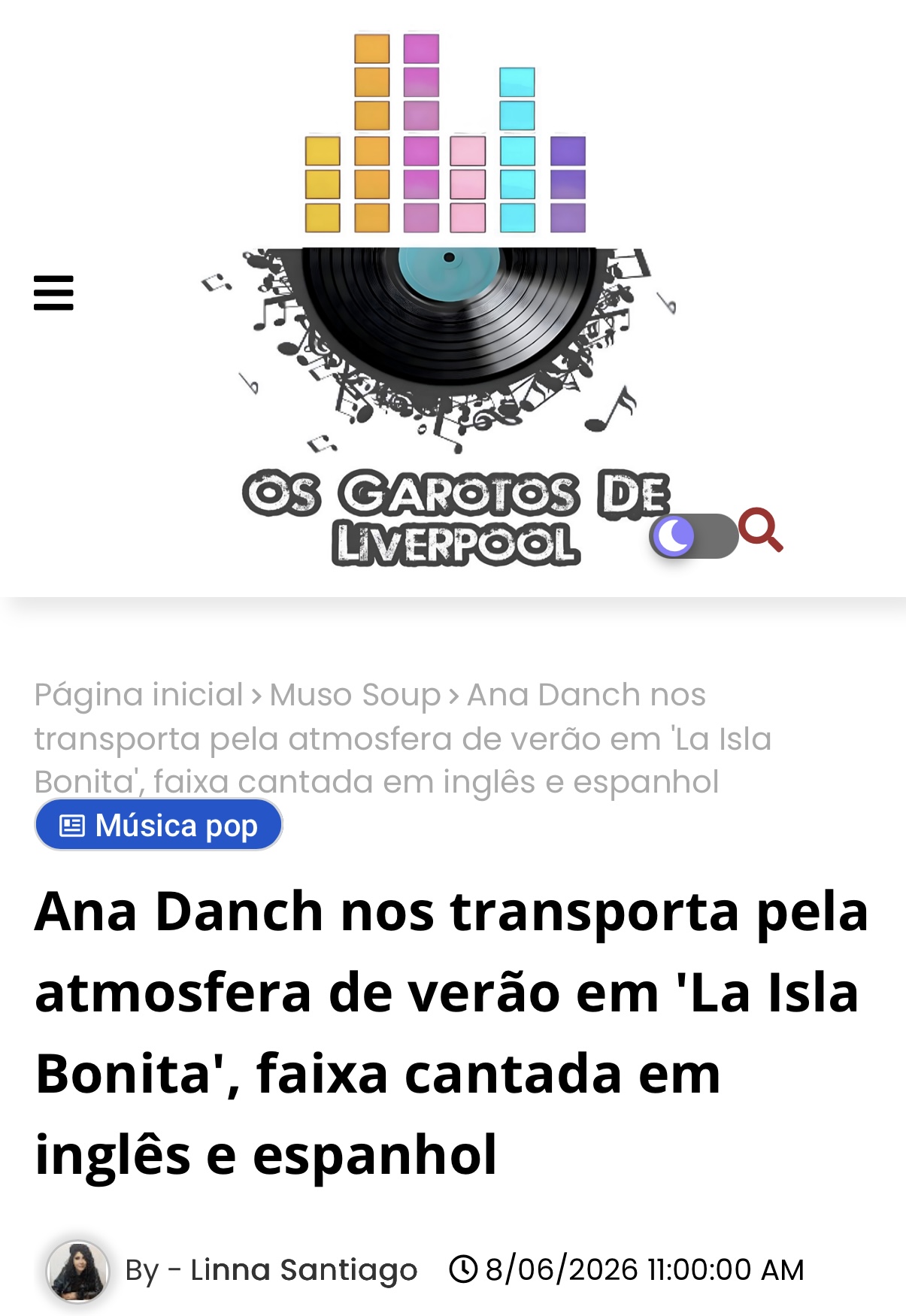 Os Garotos de Liverpool – Ana Danch – La Isla Bonita (2026)