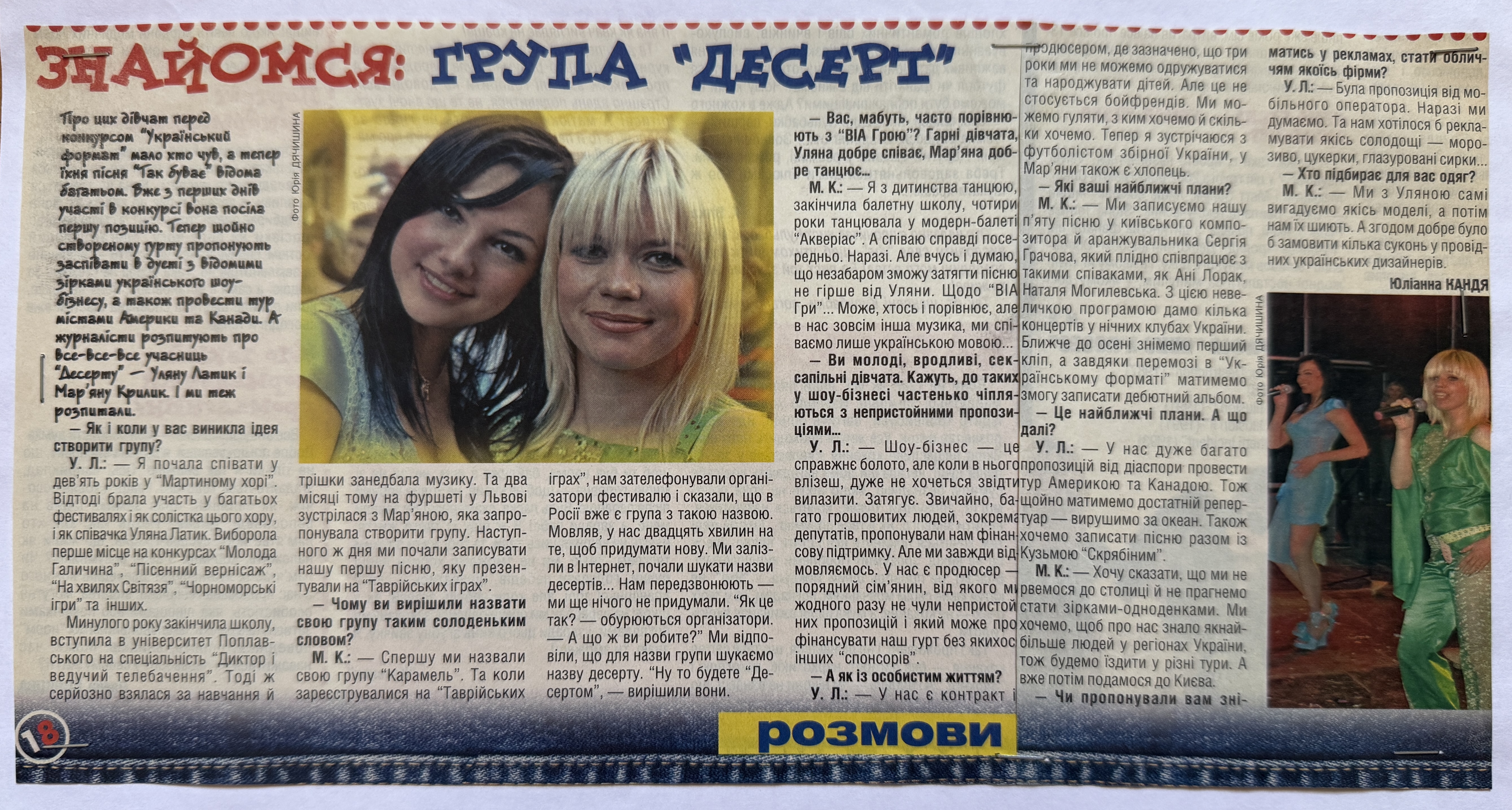 Dessert Group Interview – Uliana Latyk (2005)